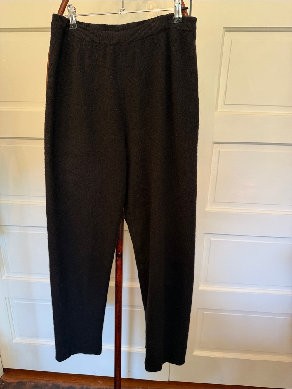 100% Cashmere Black Knit Lounge Pants Saks Fifth Avenue Medium Quiet Luxury